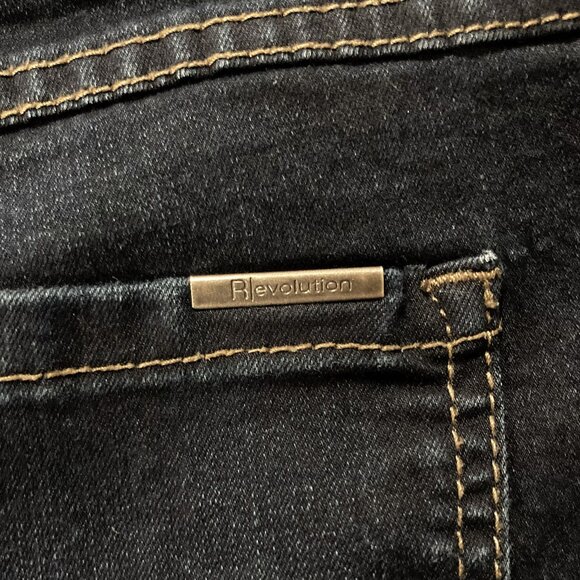 RICKI'S Plus-size dark blue denim capri pants VINTAGE sz 14 XL 1X XXL 2X capris - Picture 10 of 11